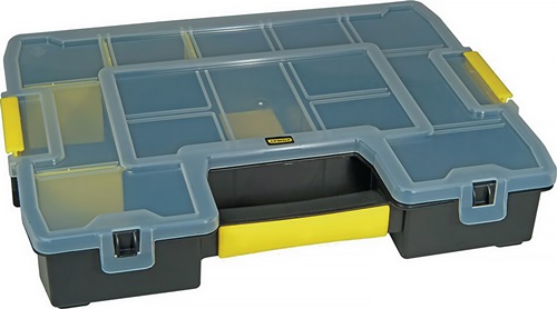 Component box SortMaster Junior W375xD292xH67 mm 14 compartments STANLEY