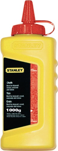 Chalk for chalk line 1000 g red water resistant, slightly soluble plastic bottle