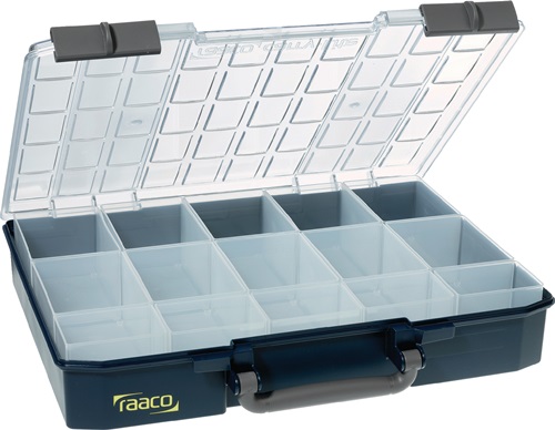 Component box Carry Lite W415xD330xH80 mm 15 compartments blue RAACO