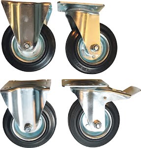 Promat Castor/wheel set 4-part 2 swivel castors and 2 fixed castors suitable for