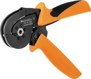 Crimping pliers PZ 10 HEX length 195 mm 0.14-10 (approx.AWG 26... 8) mm² WEIDMÜLLER