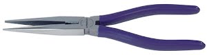 Needle-nose pliers length 200 mm polished straight plastic-coated PROMAT