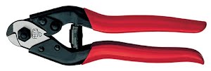 Wire rope shears C7 length 190 mm plastic-coated FELCO