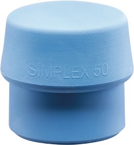 Soft faced hammer head SIMPLEX head dm 80 mm TPE-soft blue HALDER