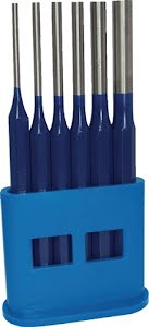 Pin punch set 6-part 3-4-5-6-8-10 mm plastic holder PROMAT