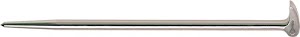 Roll head pry bar length 400 mm diameter 14 mm nickel-plated PROMAT