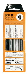 Saw blade assortment 390170 12-part universal, metal, wood, metal (fine) PUK