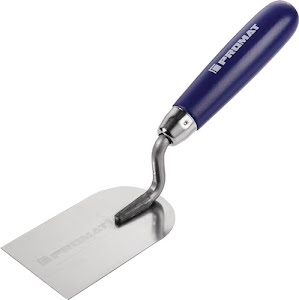 Promat Moulding trowel width 60 mm stainless, with beech handle stainless steel