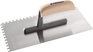 Promat Smoothing trowel length 280 mm width 130 mm toothing 6 x 6 hardened, w. beech ha