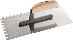 Promat Smoothing trowel length 280 mm width 130 mm toothing 8x8 hardened, w. beech hand