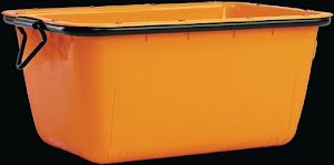 Ready-mixed mortar container 200 l orange