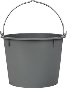 Builder’s bucket 20 L grey LDPE