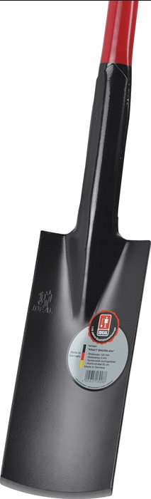 Power spade 280 x 130/125 mm maat 2 Slim steel van stalen buis + hardhouten IDEAL