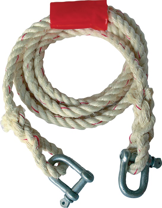 Car tow rope 2500 kg sisal shackle/shackle length 400 cm dm 16 mm