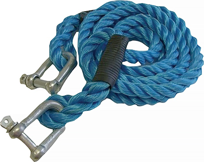 Car tow rope 4000 kg polypropylene shackle/shackle length 400 cm dm 20 mm