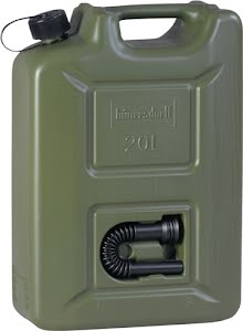 Fuel canister professional contents 20 l olive green HDPE L350xW165xH495mm HÜNERSDORFF