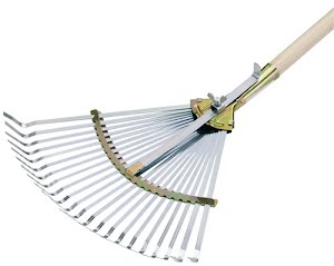 Professional leaf rake working width 320-480 mm galvanised without handle FLORA