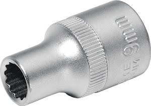 Socket bit 1/2 inch 12-point width across flats 17 mm length 40 mm PROMAT