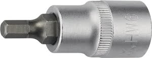 Socket bit 1/2 inch hexagon socket width across flats 8 mm length 55 mm PROMAT