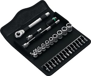 Wera Socket spanner set 8100 SA 8 Zyklop 28-part 1/4 inch width across flats 5-13 mm