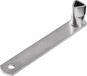 Promat Triangular key M12 on flat iron without rivet suitable for foldover bollardsO