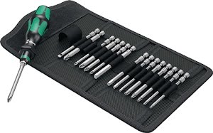 Screwdriver set KK 60 17-part with interchangeable blades folding pouch WERA