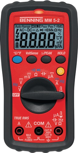 Multimeter MM 5-2 0,1 mV-600 V AC/DC WAAR RMS BENNING