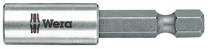Bit holder 899/4/1 1/4 inch F 6.3 1/4 inch C 6.3 magnet, snap ring length 75 mm