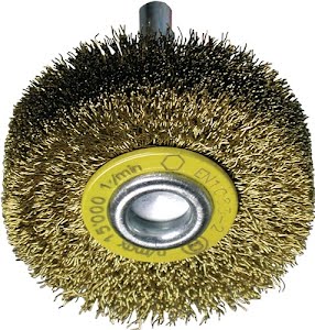 Brosse plate D. 80 mm épaisseur de fil 0,2 mm laiton 19 mm 12000 min-¹ PROMAT