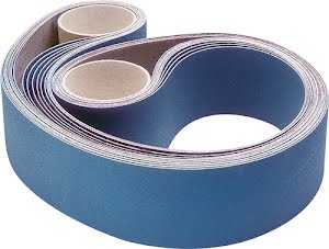 Sanding belt L 2000 mm width 150 mm granulation 40 for stainless steel zirconium