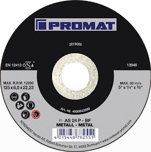 Roughening disc Action dm125xT6mm offset bore 22.23 mm PROMAT