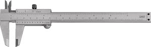 Pocket calliper gauge DIN 862 150 mm with locking screw rectangular, parallax-fr