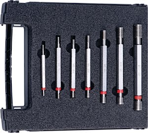 Set of limit thread gauges 6H 1 each M3, M4, M5, M6, M8, M10, M12 for metric ISO