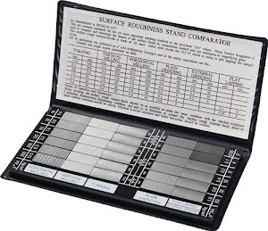 Plaque pour rugosité de surfaces RUGOTEST zone de comparaison Ra 0,05-12,5 µm PROMAT