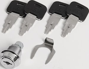 Promat Cylinder lock with four keys suitable for tl. troll.lus,ofi, mob. workb.l