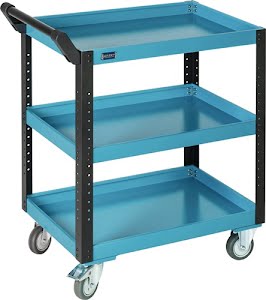 Chariot de service H896xl890xP542 mm capacité de charge par niveau 50 kg BLEU HAZET