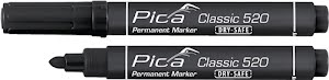 Permanent marker Classic black line width 1-4 mm round nib PICA