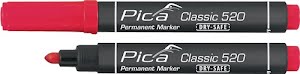 Permanent marker Classic red line width 1-4 mm round nib PICA