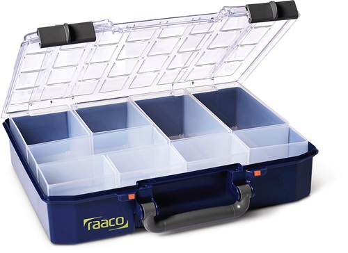 Component box CarryLite 80 4x8–9 W337xD278xH80 mm 9 compartments blue RAACO