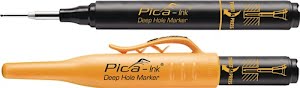 Deep-hole marker Pica-Ink black with telescopic tip PICA