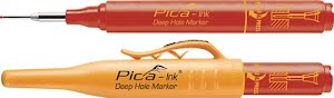 Merkstift voor diepe gaten Pica-Ink rood met telescooppunt PICA