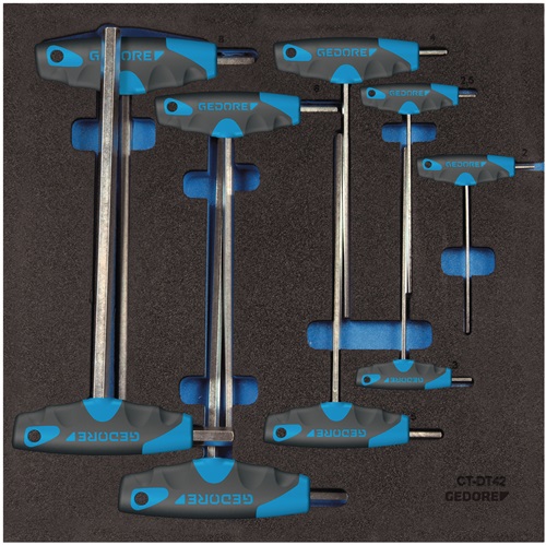 Module à outils 1500 CT2-DT 2142 9 pièces module 2/3 clé mâle coudée GEDORE