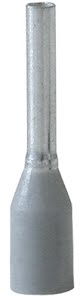 Embout de câble longueur L1/L2 14,0/8,0 mm gris avec col en plastique 0,75 WEIDMÜLLER