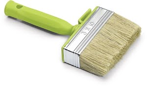 Flat paintbrush back width 30 x length 100 mm bristle length 40 mm light coloure