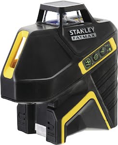 Stanley FATMAX Cross Line Laser in Plastic Case Green Beam 50m ±3mm/10m Li-Ion Battery