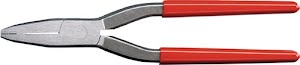 Plumber's flat nose pliers D301 length 240 mm abutting face PVC-coated ERDI