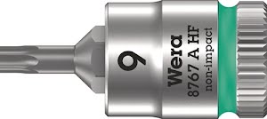 Wera Socket bit 8767 A HF TORX® 1/4 inch T9 length 28 mm