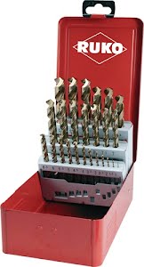 Twist drill set DIN 338 nominal dm 1–13 x 0.5 mm HSS-Co5 RUKO