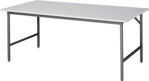 Werktafel B2.000xD1.000xH800-850 mm werkblad melamine, dikte 22 mm frame RAU