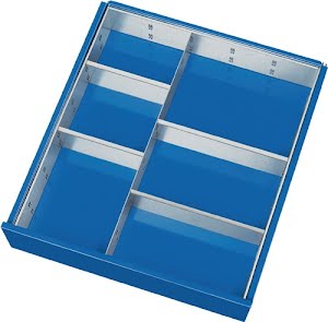 Promat Drawer divider material front height from 180 mm 1 divider and 4lug-conn. wall